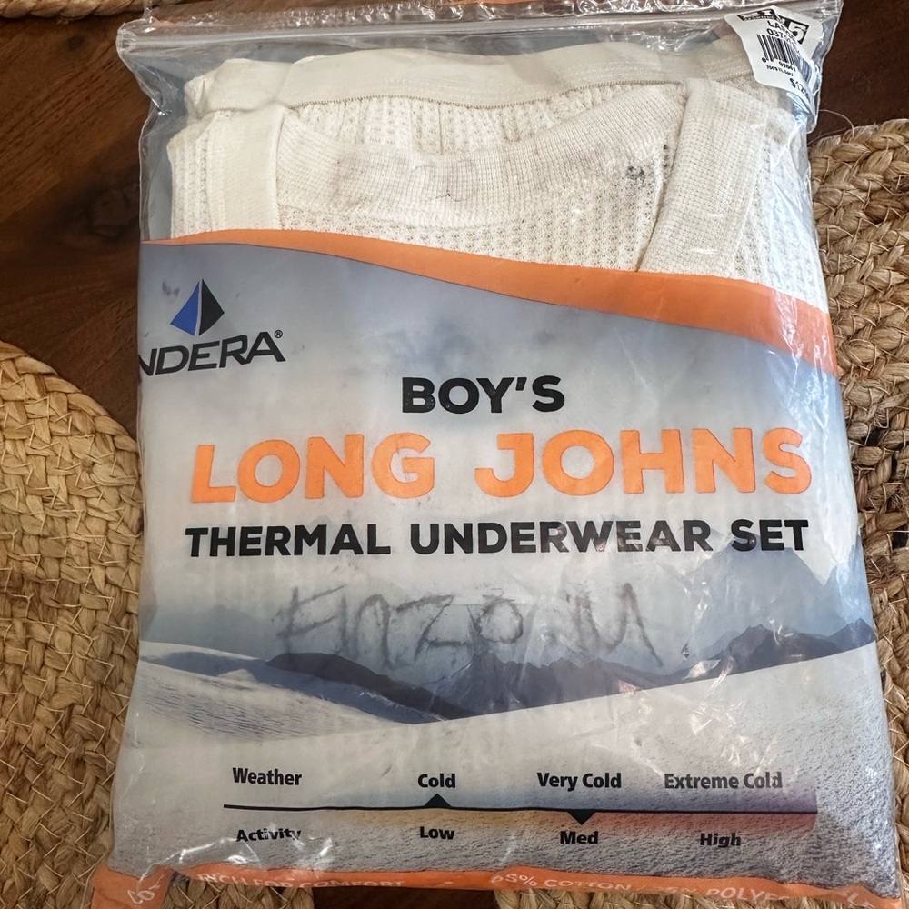 White Thermal Long Johns for Men